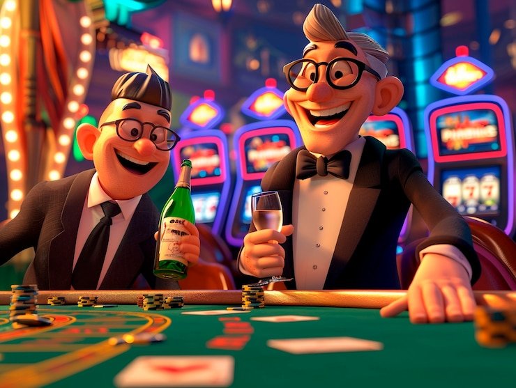 Antarmuka permainan Lucky Neko di platform lingtoto dengan simbol-simbol tematik dan kontrol taruhan